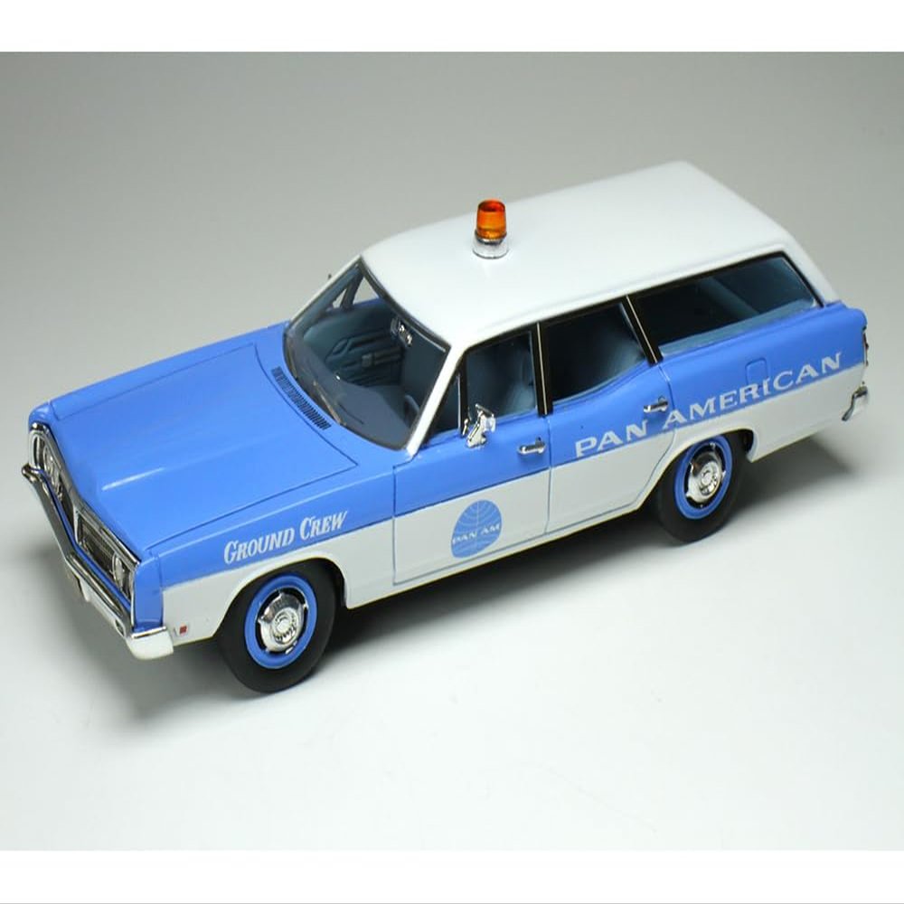 1970 Galaxie Station Wagon Blue and White with Blue Interior Limited Edition to 180 Pieces Worldwide 1/43 Model Car by Goldvarg Collection GC-PAA-007
