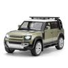 1/18 Scale Metal Alloy Diecast Vehicle Model Car Toy Collectible Model Truck for Land Rover Defender 110,with Sound Light Toys,Home Decorate, Green view 1