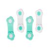 ABZ Pin Free Cloth Diaper Fasteners for Prefolds, Pre-Flats or Flat Diapers - 4 Pack - Turquoise view 4