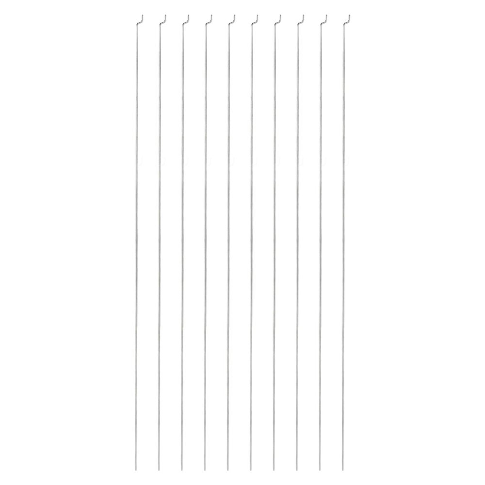 MECCANIXITY 10pcs 1.2x400mm (15.75 Inch) Steel Z Pull/Push Rods Parts for DIY RC Car Boat Airplane Helicopter Model Replacement, Silver