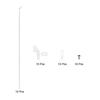 MECCANIXITY 10pcs 304 Stainless Steel 1.2x260mm Z Push Rods Parts, 10pcs Nylon Control Horns for DIY RC Car Boat Airplane Helicopter Model Replacement, Silver view 3