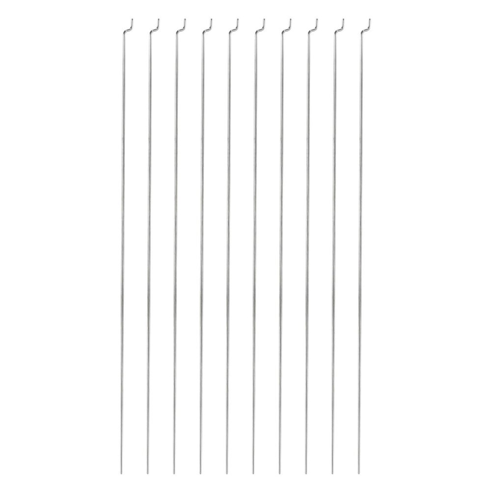 MECCANIXITY 10pcs 1.2x190mm (7.48 Inch) Steel Z Pull/Push Rods Parts for DIY RC Car Boat Airplane Helicopter Model Replacement, Silver