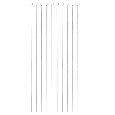 MECCANIXITY 10pcs 1.2x300mm (11.81 Inch) Steel Z Pull/Push Rods Parts for DIY RC Car Boat Airplane Helicopter Model Replacement, Silver