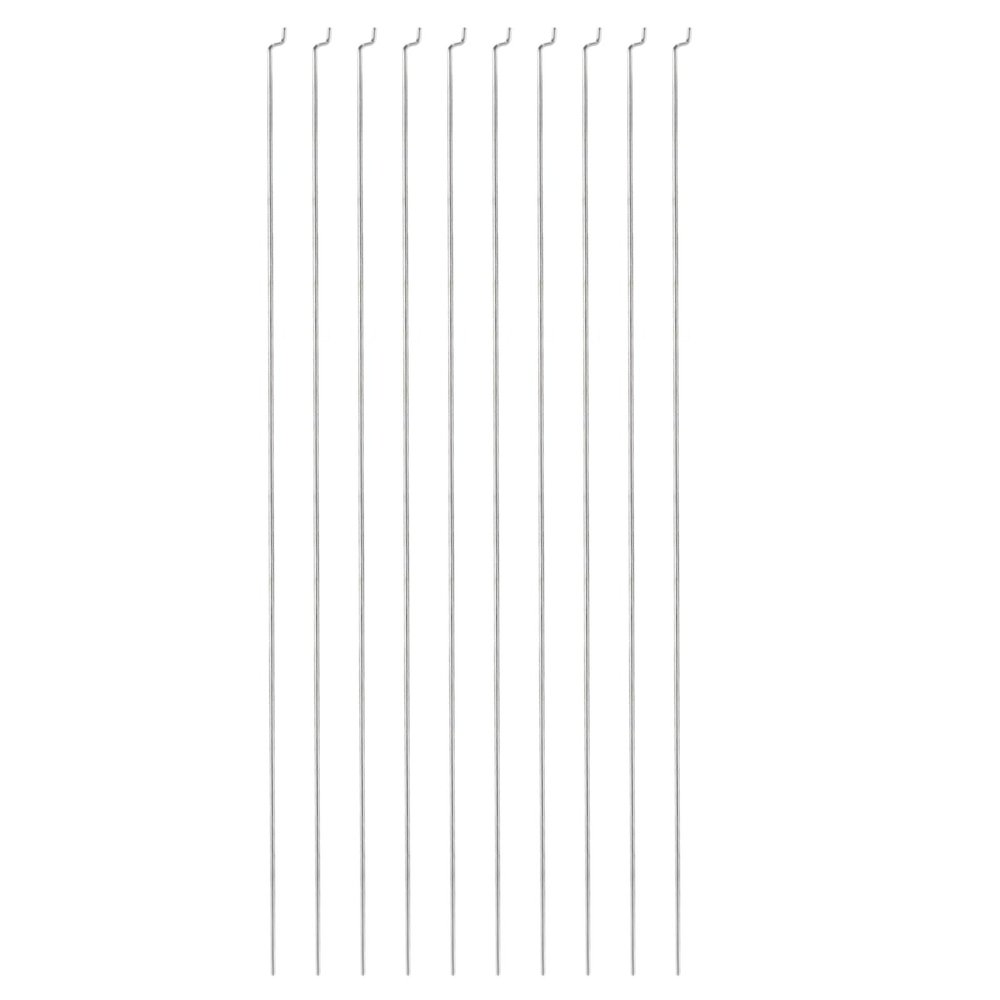 MECCANIXITY 10pcs 1.2x300mm (11.81 Inch) Steel Z Pull/Push Rods Parts for DIY RC Car Boat Airplane Helicopter Model Replacement, Silver