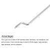 MECCANIXITY 40pcs 1.2x450mm (17.72 Inch) Steel Z Pull/Push Rods Parts for DIY RC Car Boat Airplane Helicopter Model Replacement, Silver view 4