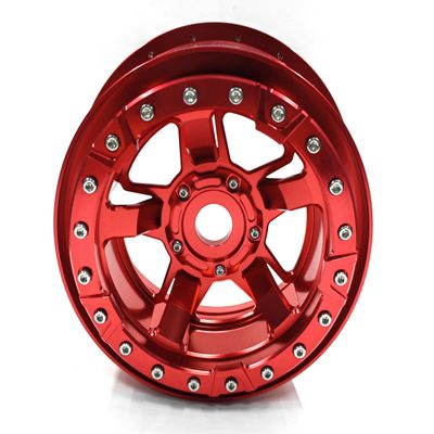 KEBEILEE CNC Aluminum wheel For PROLine 4.3"tire For LOSI DBXL & ARRMA Kraton 8S (red)