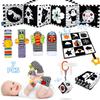 FELSOOGRE 7 Pcs Black and White High Contrast Baby Toys for Newborn, Tummy Time Toys Montessori Toy for Babies 0-6 Months, Sensory Newborn Infant Toy Soft Book for 0-3 3-6 6-12 Months Boys Girls view 1
