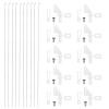 MECCANIXITY 10pcs 304 Stainless Steel 1.2x450mm Z Push Rods Parts, 10pcs Nylon Control Horns for DIY RC Car Boat Airplane Helicopter Model Replacement, Silver view 1