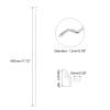 MECCANIXITY 10pcs 304 Stainless Steel 1.2x450mm Z Push Rods Parts, 10pcs Nylon Control Horns for DIY RC Car Boat Airplane Helicopter Model Replacement, Silver view 2