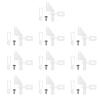MECCANIXITY 10pcs 304 Stainless Steel 1.2x450mm Z Push Rods Parts, 10pcs Nylon Control Horns for DIY RC Car Boat Airplane Helicopter Model Replacement, Silver view 4