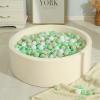TRENDPLAY Star Ball Pit Balls for Toddlers - 200 Count Star Balls Different Shapes, Non-Toxic Plastic Balls for Boys Girls Festival Party Decoration, Pearl Green+Macaron Green view 3
