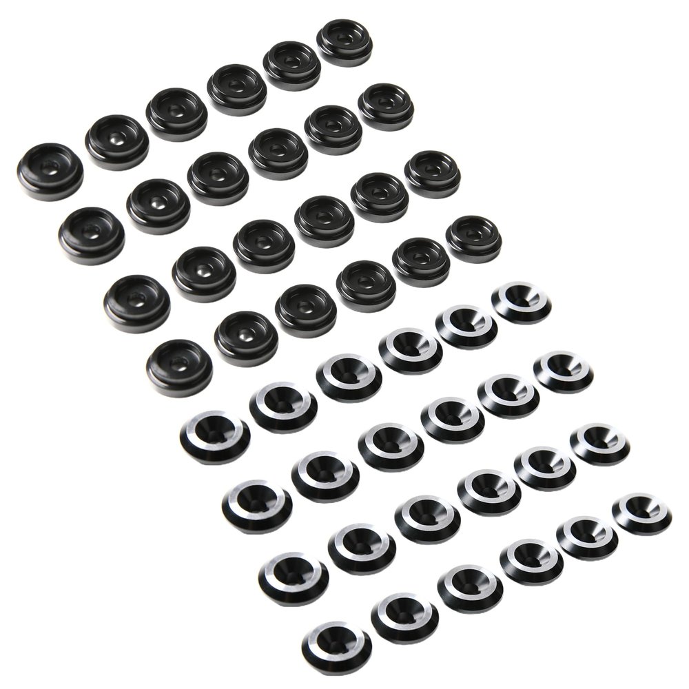 CNC Aluminum 1/5 RC Car Losi 5ive t 5T Body Shell Washer Cover Gasket Spacer Set 48pcs (Black)