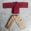 1/12 Samurai Uniform Kimono Clothes for 6" 6 inches 1:12 Action Figure Doll Clothes (Red) view 2