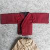 1/12 Samurai Uniform Kimono Clothes for 6" 6 inches 1:12 Action Figure Doll Clothes (Red) view 3