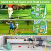 4-In-1 Kids Sticky Golf Games Set With Club, Golf Putting Practice Mat,3-Sided Golf Chipping Net, Multiple Game Modes, Golf Cornhole Board Set, Indoor & Outdoor Golf Practice For Kids & Adults view 3
