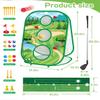 4-In-1 Kids Sticky Golf Games Set With Club, Golf Putting Practice Mat,3-Sided Golf Chipping Net, Multiple Game Modes, Golf Cornhole Board Set, Indoor & Outdoor Golf Practice For Kids & Adults view 4
