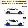 7 Set 1/64 Scale Wheels, 1 64 Wheels and Tires Set with 7 Styles Electroplating Simulation Wheel Hub & Rubber Tires Suitable for Beginner DIY Most 1/64 Diecast Cars (Electroplated Blue) view 2