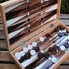 22,8" inch Wooden Backgammon Sets for Adults Complete Large Wooden Game Board Handmade Game Sets and Pieces Gift idea for Dad, Husband, Anniversary view 2
