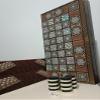 19" inch Wooden Mother-of-Pearl Backgammon Sets for Adults Large Wooden Game Board Handmade Game Sets and Pieces Gift idea for Dad, Anniversary, Birthday view 2