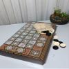 19" inch Wooden Mother-of-Pearl Backgammon Sets for Adults Large Wooden Game Board Handmade Game Sets and Pieces Gift idea for Dad, Anniversary, Birthday view 4