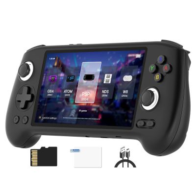 Doriteney RG556 Handheld Game Console 5.48-inch AMOLED Screen Android 13 OS Game Player 1080 * 1920 Resolution 8GB LPDDR4X Built-in 5500mAh Battery(Black)