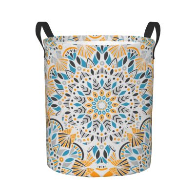 Foruidea Tribal Mandala Vintage Laundry Basket,Laundry Hamper,Collapsible Storage Bin, Oxford Fabric Clothes Baskets,Nursery Hamper For Home,Office,Dorm,Gift Basket, Medium