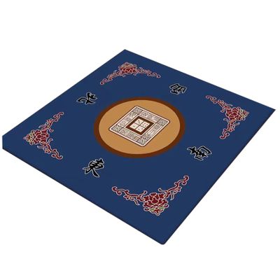 Mahjong Mat 32x32'' Anti Slip Mahjong Table Mat Noise Reduction Mahjong Mat for Table Soft  Wear-Resistant Mahjong Game Mat for Poker Card Board & Tile Games Blue Mahjong Accessories