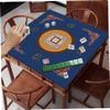 Mahjong Mat 32x32'' Anti Slip Mahjong Table Mat Noise Reduction Mahjong Mat for Table Soft  Wear-Resistant Mahjong Game Mat for Poker Card Board & Tile Games Blue Mahjong Accessories view 3