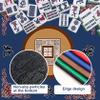 Mahjong Mat 32x32'' Anti Slip Mahjong Table Mat Noise Reduction Mahjong Mat for Table Soft  Wear-Resistant Mahjong Game Mat for Poker Card Board & Tile Games Blue Mahjong Accessories view 4