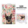 Australian Cattle Dogs Floral Boho Flowers 1000 Piece Wooden Puzzles Custom Jigsaw Puzzle Toy 29.5x20in view 4
