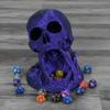Skull Dice Tower by TechConnext - Enhanced Randomization & Striking Decor for D&D and Tabletop Games (Metallic Black/Purple) view 2