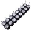 8 Set 1/64 Scale Wheels and Tires - 8 Styles Simulation Wheel Hub & Rubber Tires, Suitable for Beginner DIY Modification 1/64 Diecast Cars (White) view 1