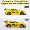 8 Set 1/64 Scale Wheels and Tires - 8 Styles Simulation Wheel Hub & Rubber Tires, Suitable for Beginner DIY Modification 1/64 Diecast Cars (White) view 2