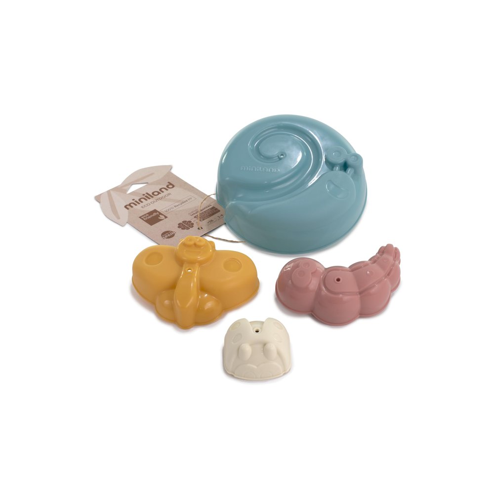 Miniland ECO Sand Molds - Toy for Children with Set of 4 Pieces of Figures from The sea.