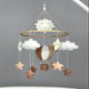 Baby Crib Mobile Neutral Cloud Star Mobile Hot air Balloon Nursery Sun Mobile Gender Neutral Baby Gift view 3