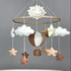 Baby Crib Mobile Neutral Cloud Star Mobile Hot air Balloon Nursery Sun Mobile Gender Neutral Baby Gift view 4