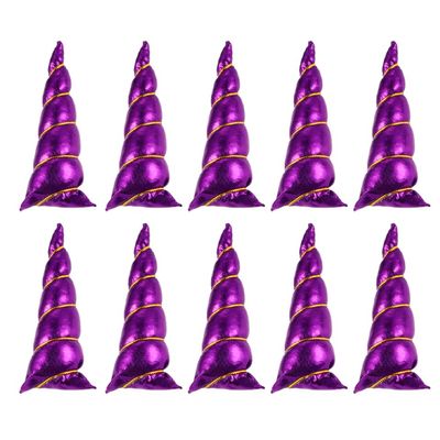 Ipetboom Unicorn Horn Headband Accessories, 10pcs Hair Band Hair Accessories Creative Headband for Birthday Party Decorations