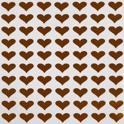 Royal Green 13mm Brown Valentine Heart Stickers  Permanent Heart Labels for Treat Bags, Gift Seals, Cards & Crafts  Easy Peel & Stick - (3500 Pack)