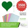 Royal Green 13mm Brown Valentine Heart Stickers  Permanent Heart Labels for Treat Bags, Gift Seals, Cards & Crafts  Easy Peel & Stick - (3500 Pack) view 2