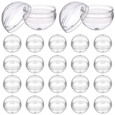 DEARMAMY 200Pcs Gumball Vending Machine Capsules Round Shell Balls Plaything Multi-Purpose Plastic Empty Clear Ball Plastic Packaging Ball for Christmas Halloween Easter Prizes Party Favors