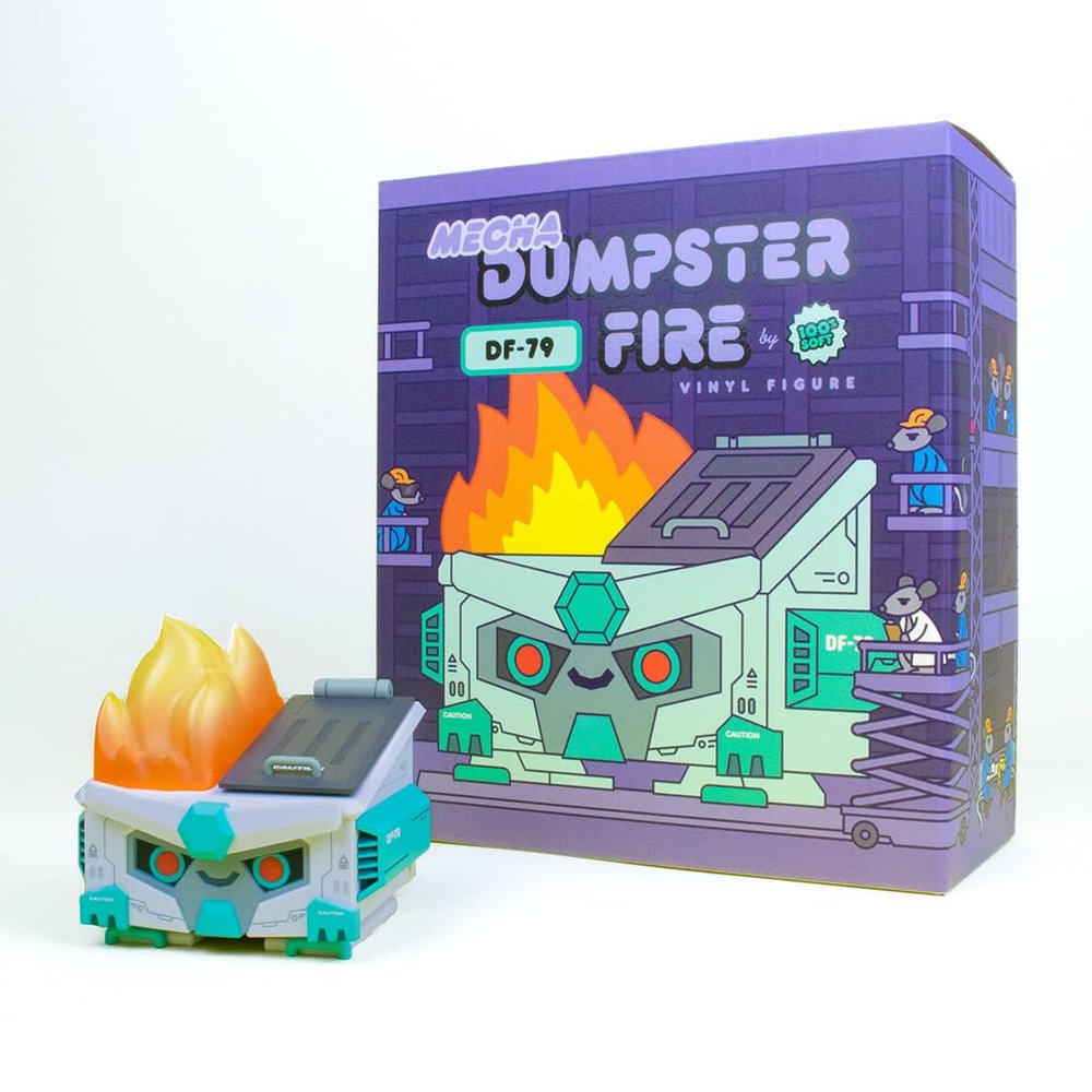 100% Soft Mecha Dumpster Fire Vinyl Figure - DF-079