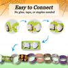 300 Halloween-Themed Paper Chain Strips for Crafting. No Glue or Tape Needed. Kid Friendly & Family Fun. 10 Spooky Patterns. Over 50 Feet of Paper Chains for Party Decorations & Classroom Decorations view 2