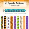 300 Halloween-Themed Paper Chain Strips for Crafting. No Glue or Tape Needed. Kid Friendly & Family Fun. 10 Spooky Patterns. Over 50 Feet of Paper Chains for Party Decorations & Classroom Decorations view 3