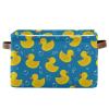 Wamika Yellow Duck Cute Storage Basket Fabric Bathroom Baskets Blue Bath Bubble Open Home Storage Bins Boxes Foldable Organizer Bag for Baby Cloth Pet Toy Book Shelf Closet Baskets 16128 Inches view 1