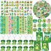 Lcnjscgo 110 PCS Frog Party Favors, Frog Temporary Tattoos Slap Bracelets Keychains Stickers Badges Gift Bags for Frog Birthday Party Decorations Supplies Gifts for Classroom Rewards Baby Shower view 1