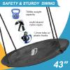 43 inch Saucer Tree Swing for Kids,Flying Round Swing Heavy Duty, Waterproof and All-Weather Resistant Textilene,Swivel,Adjustable Strong Ropes,Easy to Install,Outdoor Playground Backyard view 2