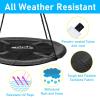 43 inch Saucer Tree Swing for Kids,Flying Round Swing Heavy Duty, Waterproof and All-Weather Resistant Textilene,Swivel,Adjustable Strong Ropes,Easy to Install,Outdoor Playground Backyard view 3
