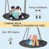 43 inch Saucer Tree Swing for Kids,Flying Round Swing Heavy Duty, Waterproof and All-Weather Resistant Textilene,Swivel,Adjustable Strong Ropes,Easy to Install,Outdoor Playground Backyard view 4