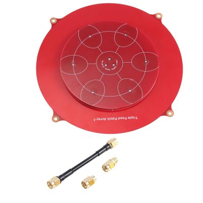 Hubceuo 150mm Triple Feed Patch Antenna 5.8GHz 14DBi Pagoda Array FPV Antenna for RC Drone, red, 500414434