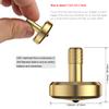 DjuiinoStar Spinning Top: Long Lasting (5-8 Minutes), with Glass Base (Diameter: 3.15"; Focal Length: -30cm; Edge Polished) and Carry Case, CNC Machined, Time Killer, EDC Desk Toy, Fancy Gift DST-820B view 2